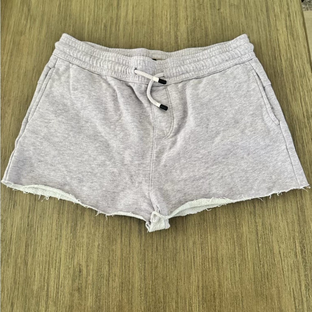 Purple Athletic Shorts with Elastic Waistband and Drawstring